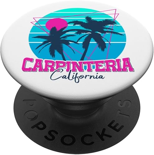 Beach Coastal City Vacation Souvenir Carpinteria PopSockets Swappable PopGrip