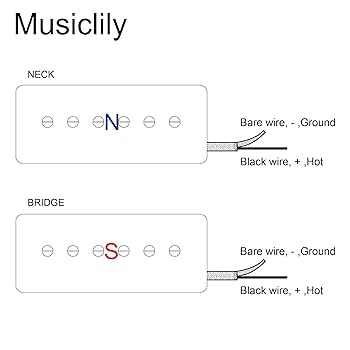 Amazon.co.jp: Musiclily Pro P90-BLA アルニコ5 高出力P90