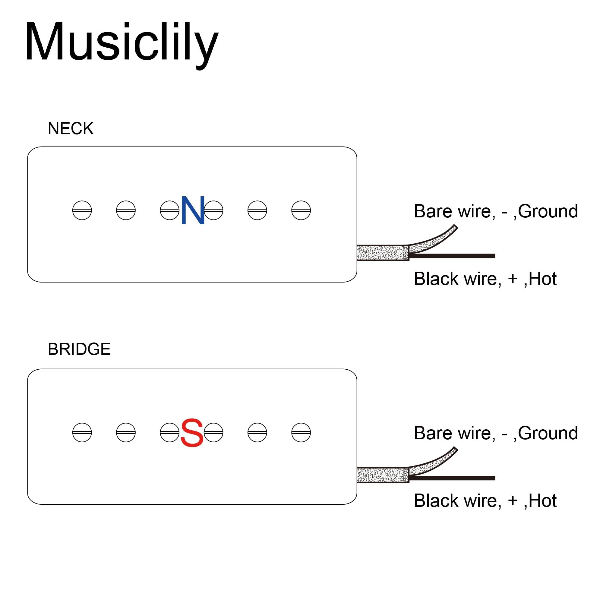 Musiclily Pro P90-MHA Alnico 5 High Output Przetwornik P90 Soapbar Single Coil Neck Bridge Pickups Set do Gitary Elektrycznej, Kremowy