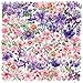 100PCS Cute Flower Transparent Stickers Pack,Aesthetic Pink and Purple Flower Decor for Laptop Gifts for Kids Teens Adults Waterproof Vinyl PET Nature Stickers for Notebook Phone Bike Party Favors