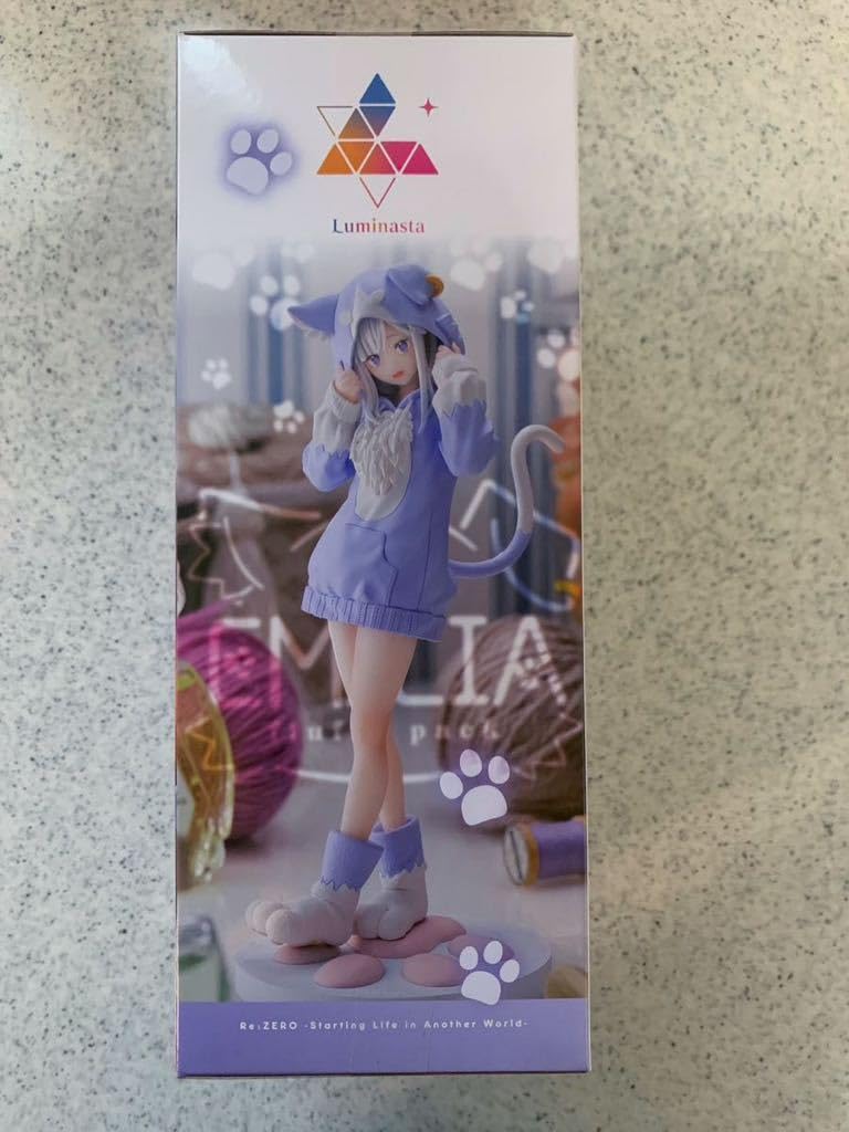 リゼロ　フィギュア　Luminasta パック リゼロ』パック衣装のエミリアのフィギュアが鮮やかな色合いで再登場