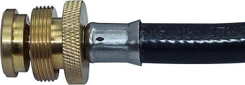 Miniatura 5 de METER STAR Adaptador convertidor de tanque de propano Cga de 5 pies de 2 vías con interruptor y divisor en Y, 350 psi, manguera de extensión de alta