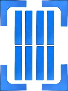 Kit de marcadores de línea de cancha - Conjunto de límites para configuración del juego | Marcadores de tiro para cancha de Pickleball para entrada al aire libre con respaldo de goma antideslizante, t