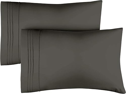 Juego de 2 fundas de almohada King  Fundas de almohada extrasuaves de calidad de hotel  Ropa de cama cómoda para mujeres, hombres, niños y