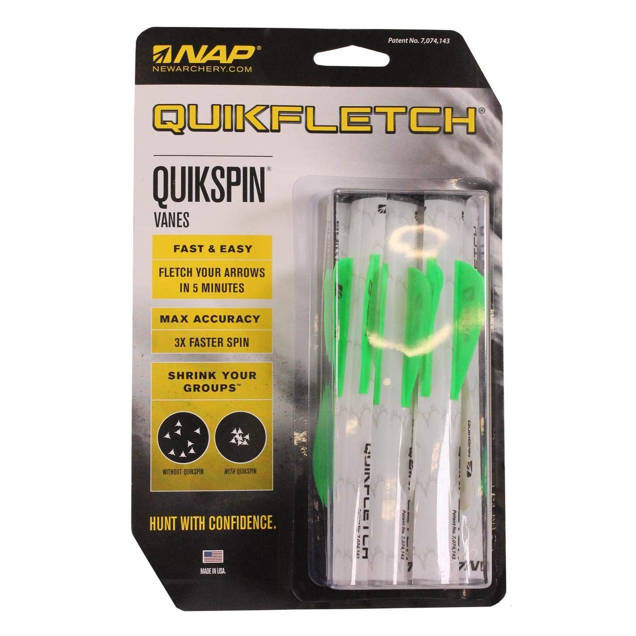 Quickfletch ST Hunter 2" Vanes W, G, G 6PK