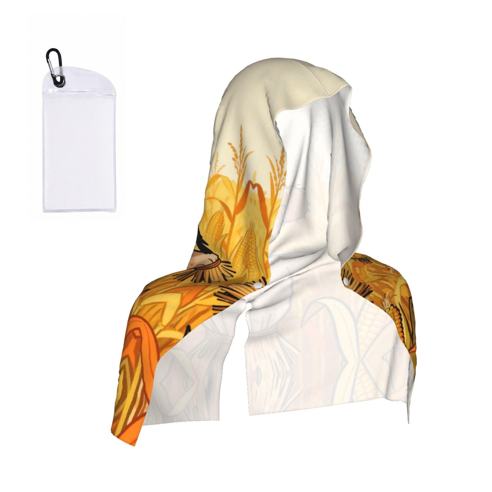 CNTDBU Scarecrow and Bird Cooling Towel Hooded-Instant Chill Neck Cover for Sports, UV Cooling Rag for Running Gym