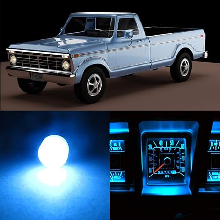  Wljh Super Ice Blue Dash Instrument Panel Cluster Gauge Backlighting Bulb Led Lights Kit Package Replacement For Ford F150 F250 1967 1974 Pack Of 8 Automotive