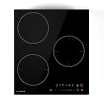 Klarstein Delicatessa Piastra Induzione – 3 Zone Fornello Induzione da Incasso, 6600W con Booster, Controllo touch a scorrimento, Timer & Blocco Bambini, Vetroceramica Nera, Design Compatto 45cm