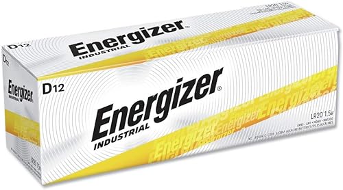 Energizer Baterías industriales alcalinas tipo D, 1.5V, caja de 12