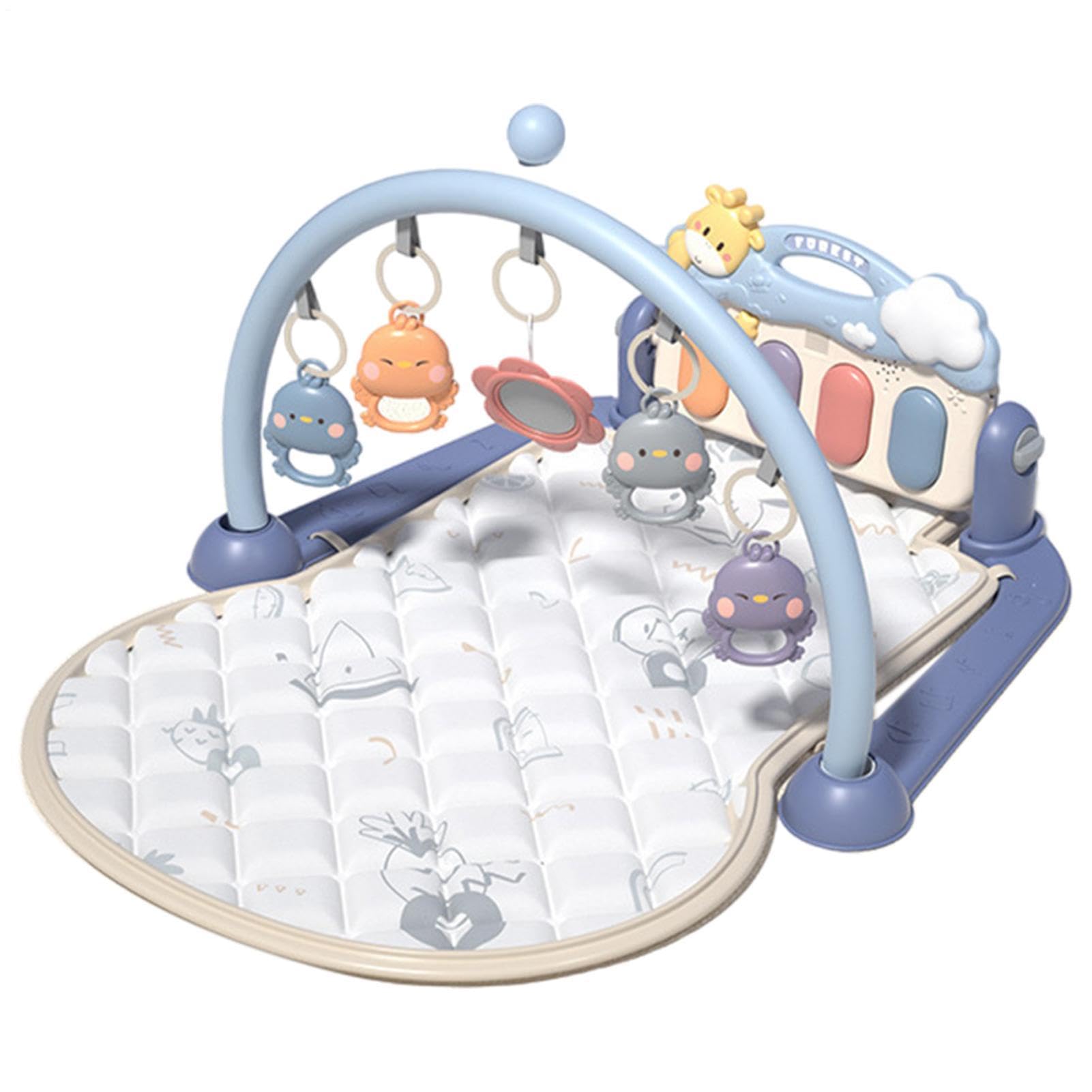 Jugar al Gimnasio - Explorers | Tapete para Actividades con Piano Abajo, Gimnasio de Actividades con edredón | Música e Idioma con diseño Multifuncional, patear y Tocar el Pia