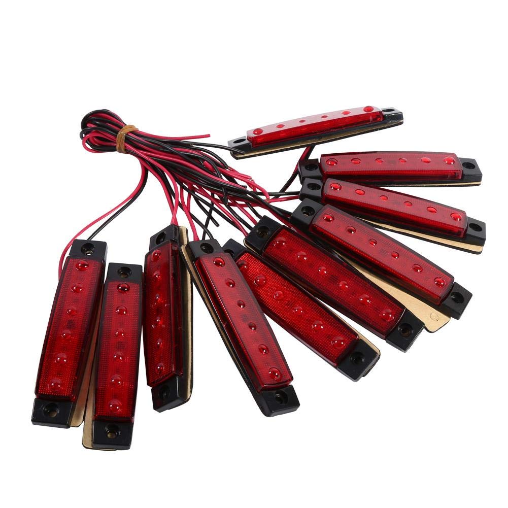 Luci Ingombro Camion 24V,Luci Di Posizione Laterali, Luce Di Posizione Laterale, 10 X 6 Led 24V Luci Di Posizione Laterali Rimorchio Indicatore Di Chiarezza Lampada Rettangolare Per Camion, Furgoni