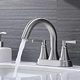 VCCUCINE Bathroom Faucet,Best Commercial Stainless Steel Centerset Brushed Nickel 2 Handles Bathroom
