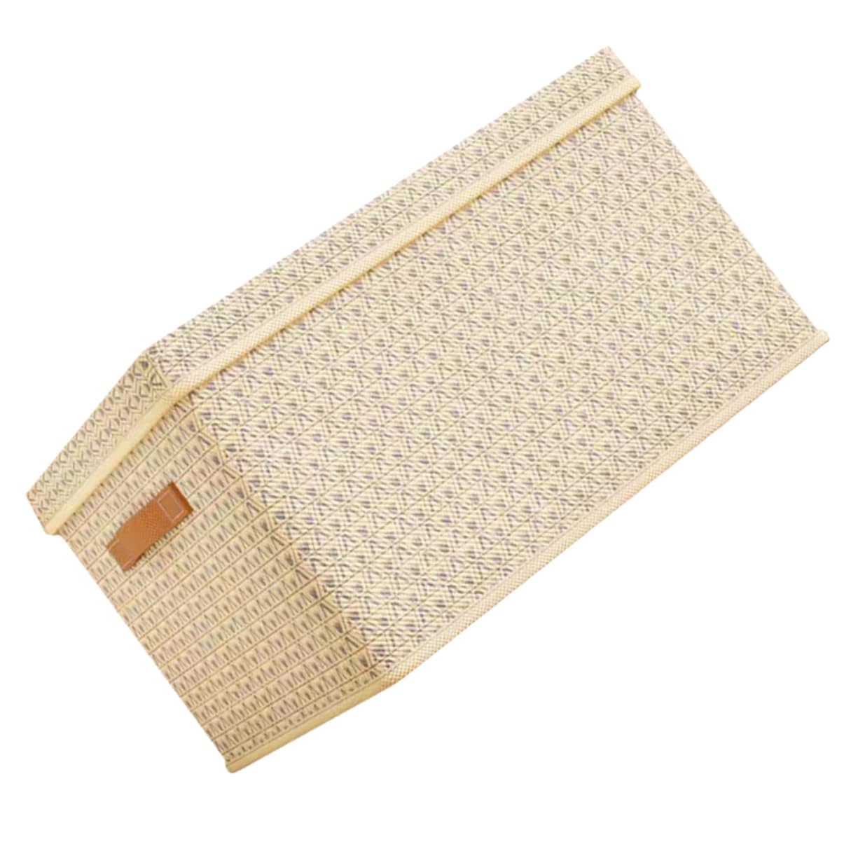 Boîte de rangement pliable haut de gamme beige à poignées