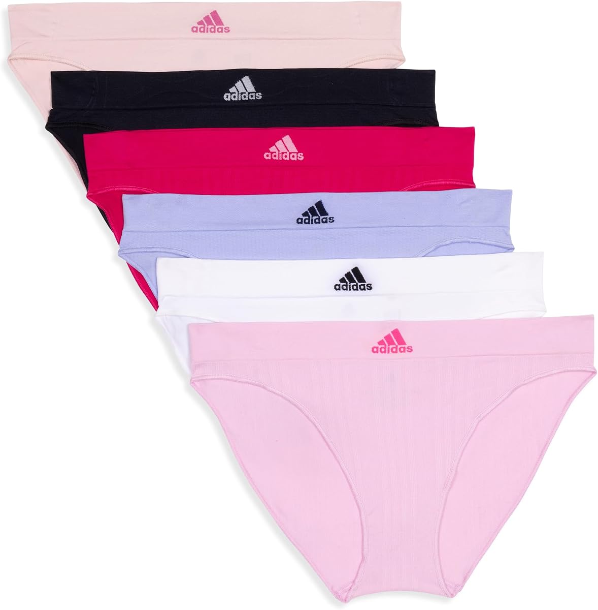 Paquete múltiple de ropa interior de bikini sin costuras adidas para mujer
