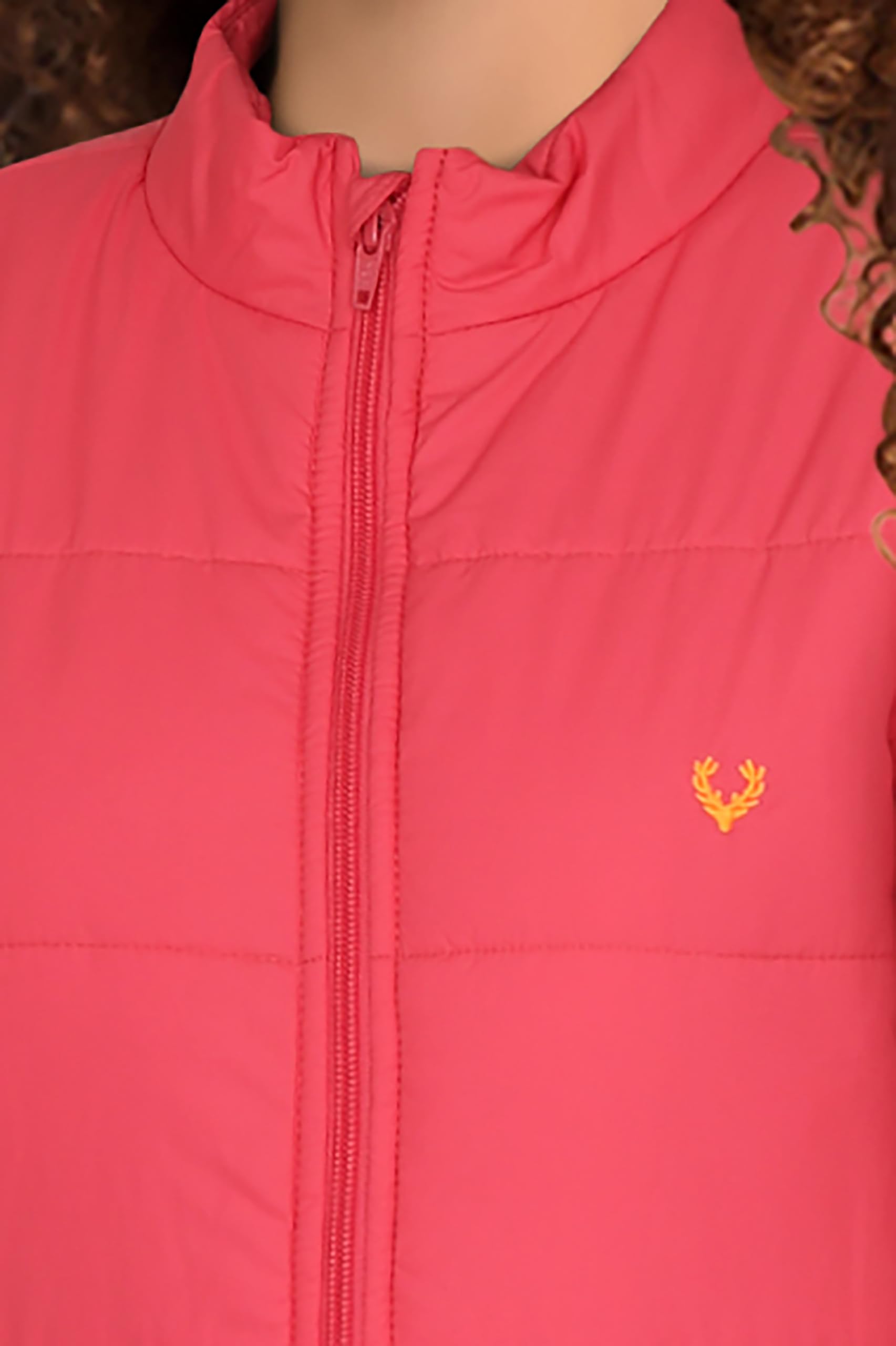 Allen Solly Girls Pink Textured Regular Fit Jacket 3