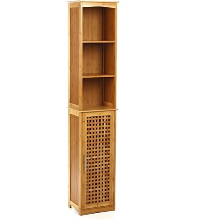 Bambou Meuble Colonne De Salle De Bain En Amazon Fr Cuisine Et Maison