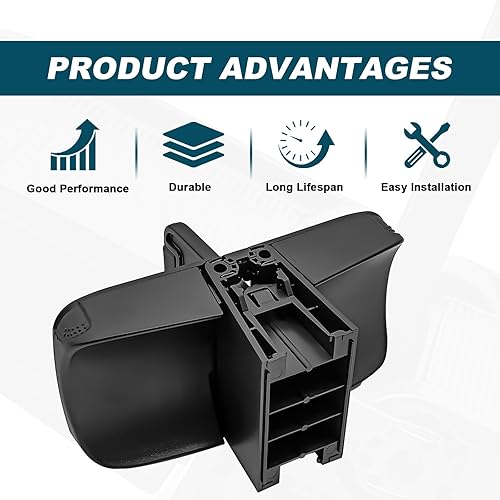 Miniatura 5 de 1 soporte para vasos compatible con Honda HRV HR-V 2018 2017 2016, repuesto para número de pieza 77230-T7W-A02ZA (negro)