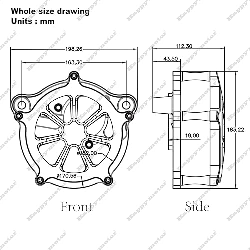 Miniatura 6 de Kit de limpiador de aire de corte CNC de aluminio para Harley Touring 2017-UP filtro de aire Street Glide Road King Road Glide 2018-UP Softail