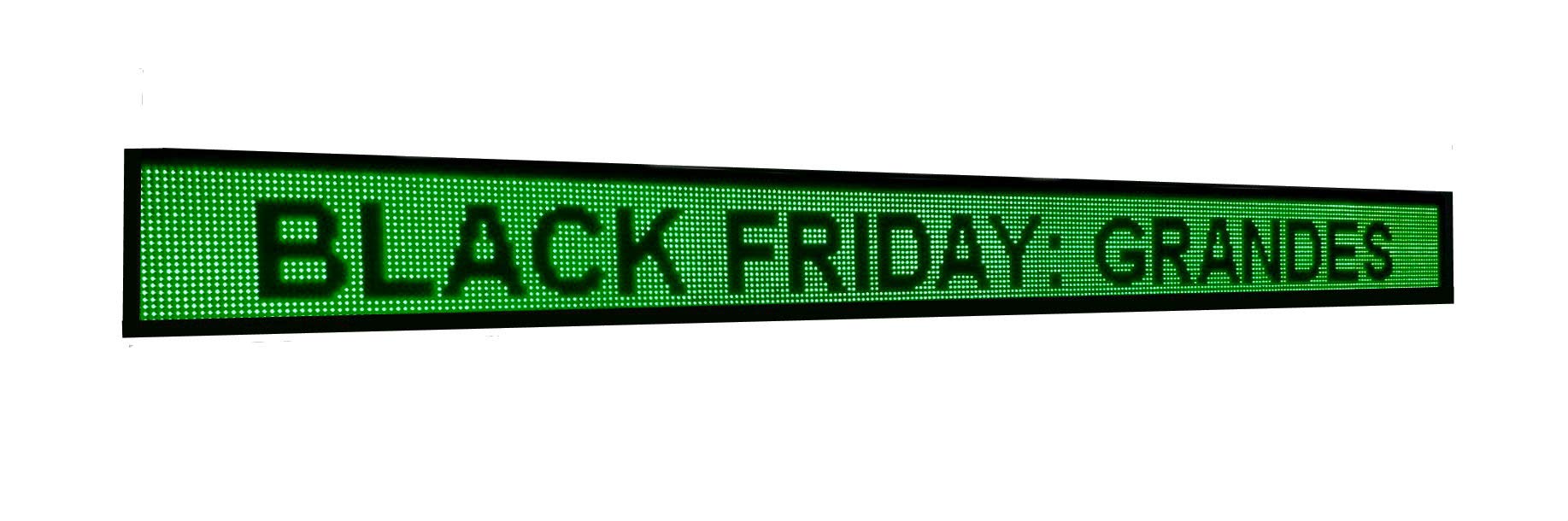 Letrero programable LED - Cartel para exterior - Pantalla publicitaria LED - Display programable (192 * 16 cm, Verde)