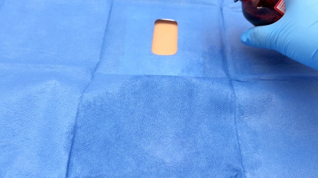 Image of Sterile Disposable Vet Adhesive Fenestrated Surgical Drape Spay /Neuter Surgery Use 24 inchx24 inch (1)