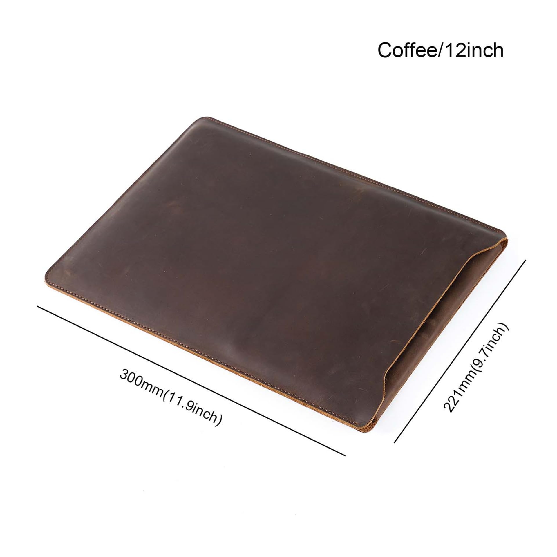 Laptophülle aus echtem Leder für MacBook Pro & Air Fits12, 13, 14 Zoll, Vintage Leder Tablet Innentasche