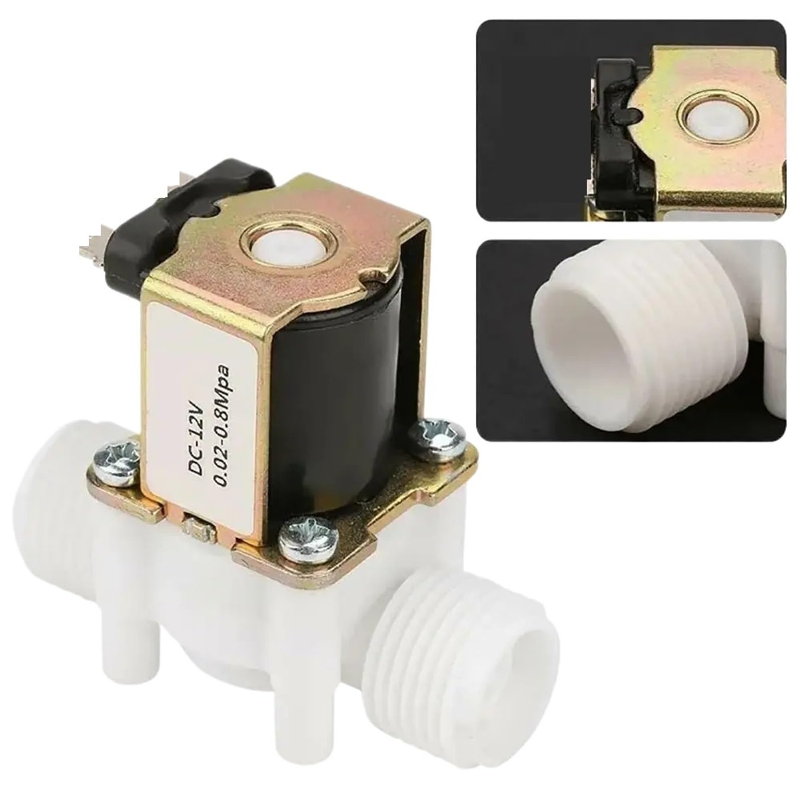 Électrovanne plastique 1/2 DC12V régulateur de pression