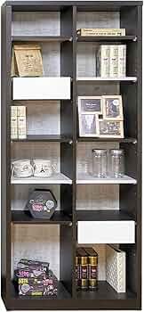 【組立不要】本棚　ブラウン Amazon.co.jp: 【完成品】 書棚 本棚 完成品 組み立て不要 薄型