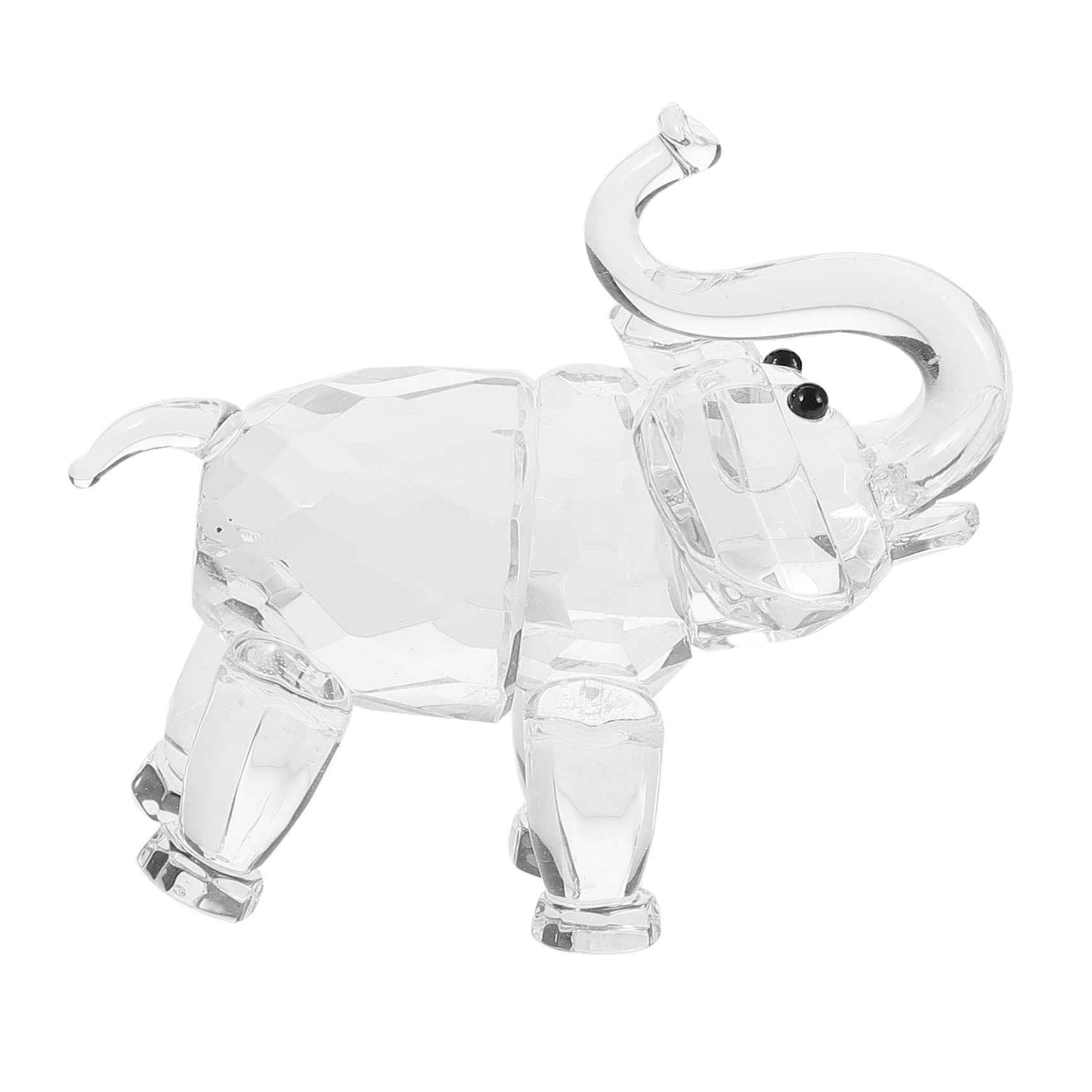 4 Piezas Adorno De Elefante De Cristal Centro De Mesa De Cristal Estatuillas De Elefantes De La Suerte Elefante Pisapapeles Estatua De Feng Shui Niño Tailandia Vidrio Escritorio