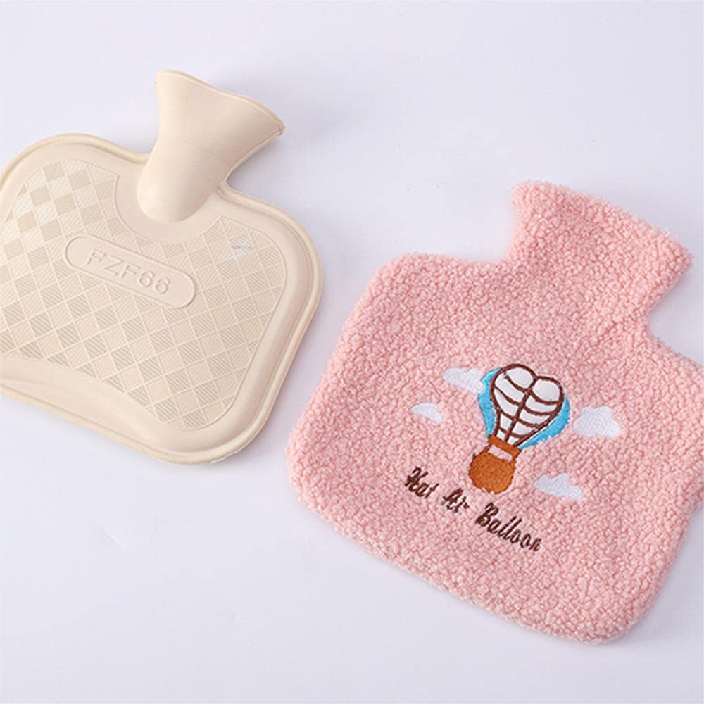 Borsa dell'acqua calda con coperchio in peluche a forma quadrata da 1000 ml in gomma per alleviare il dolore per le mani e i piedi più caldi regalo per donne e ragazze - Mix - 4 pezzi