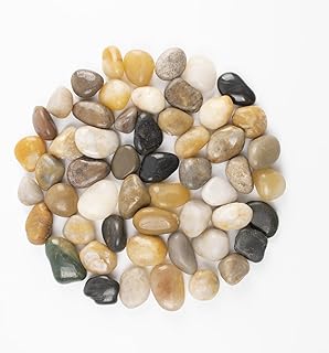 12 Stone Patio Ideas for Timeless and Durable Backyards 131 10lbs 0.5-1 Inch River Rocks, Decorative Mixed Pebbles for Garden Landsc...