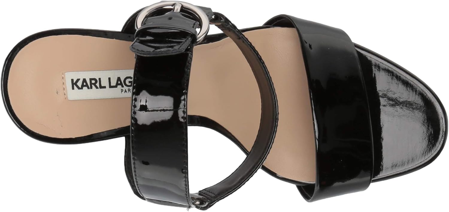 KARL LAGERFELD womens Cieone Evening Ankle Strap Dress Heel - Image 5