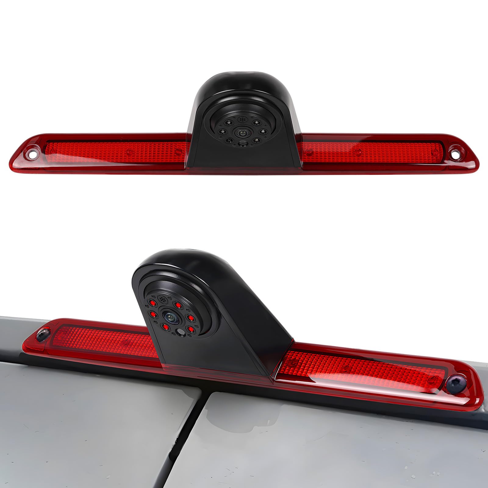 CAMECHO Kit Camera di Retromarcia Integrata nel Fanale Stop | AHD 720p/CVBS, IP67 & 10M Cavo | Compatibile Mercedes Sprinter 2006-2019/ VW Crafter 2007-2019