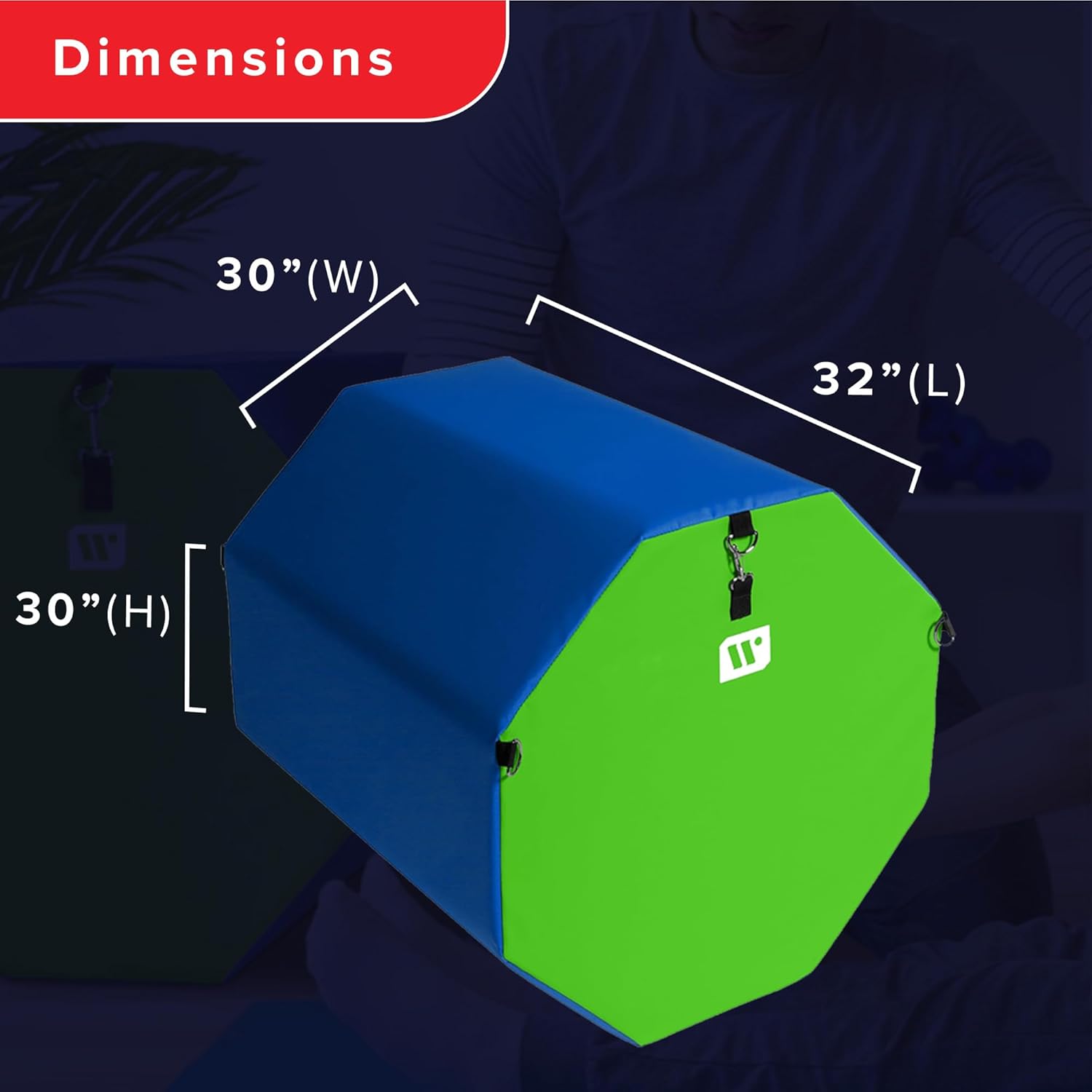 We Sell Mats Gymnastics Octagon Skill Shape Tumbling Mat, Somersault Backbend Trainer for Gymnastics, Cheerleading and Martial Arts