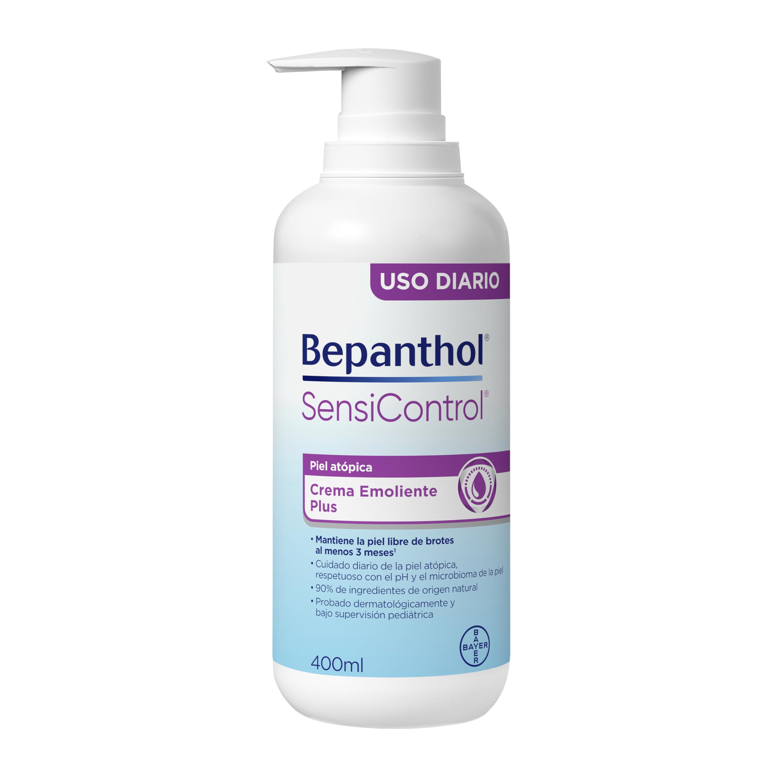BEPANTHOL Crema Hidratante Piel Atópica - SensiControl Crema Emoliente Diaria con Pro-Vitamina B5 - Favorece una Hidratación Profunda y Duradera una Piel Sana y Protegida - 400 ml