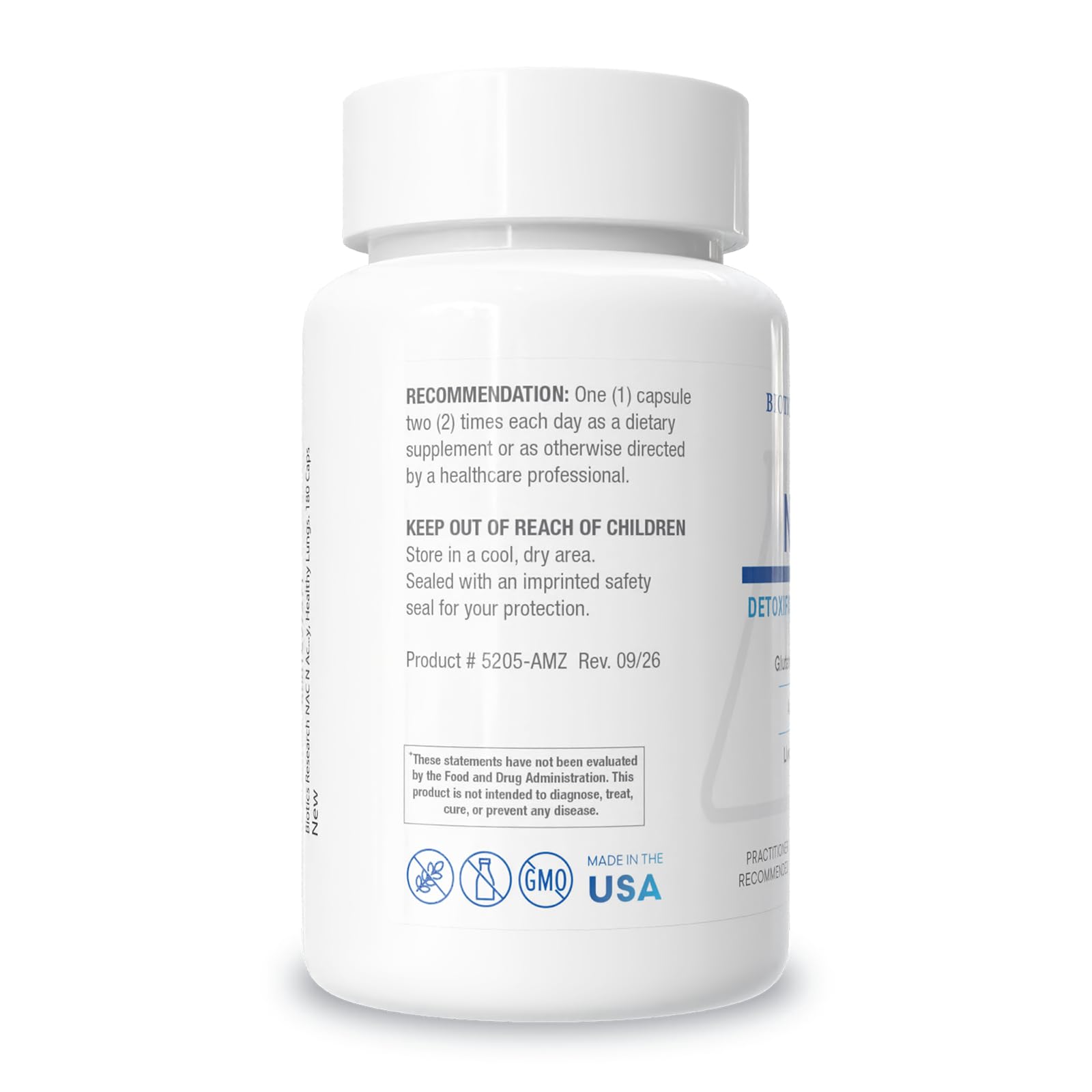 BIOTICS RESEARCH NAC N Acetyl L Cysteine 500 MG 180 Capsules — Amazon image 3
