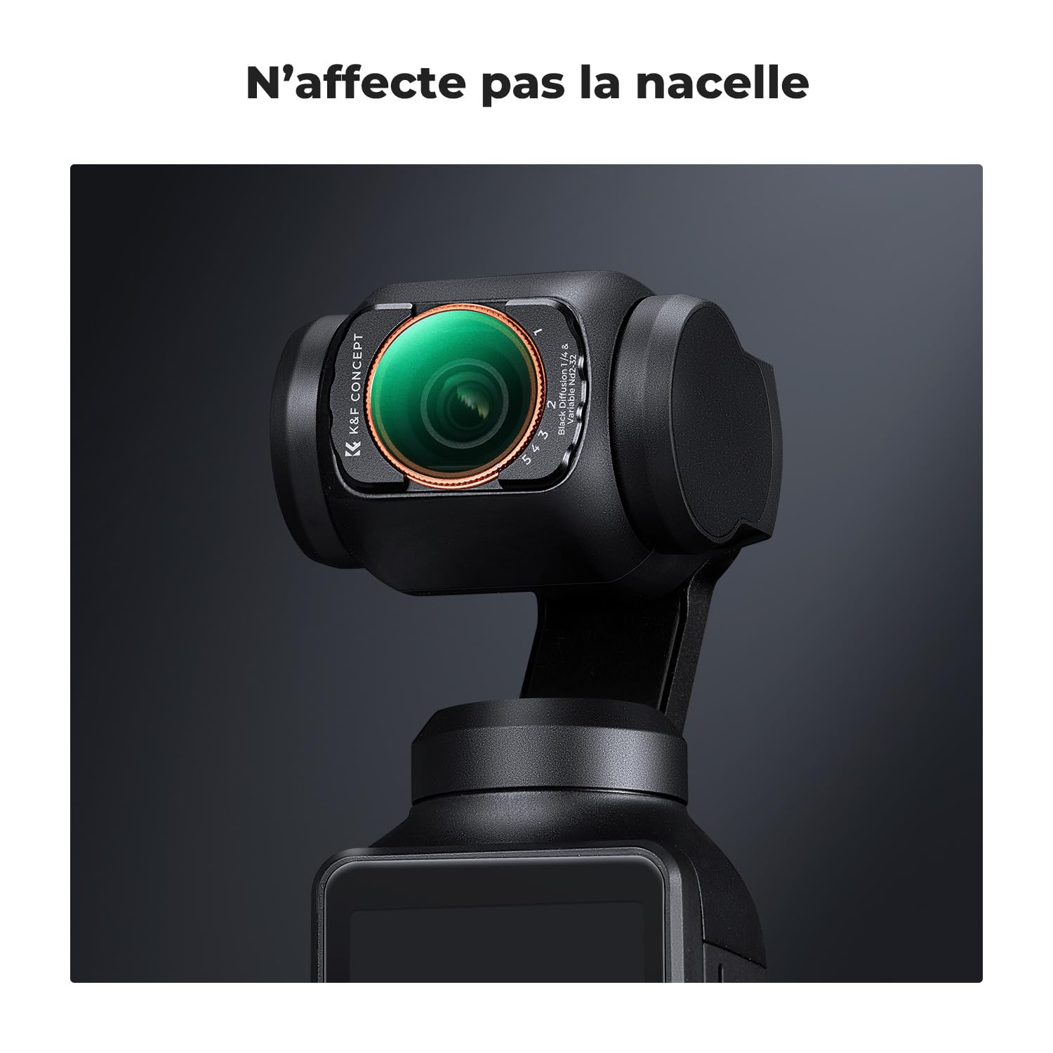 K&F CONCEPT Filtre Compatible avec DJI OSMO Pocket 3/4,Filtre ND2-32&Black-Mist 1/4 Magnétique et Film de Protection 2 en 1 Diffusion et ND Variable Nano-revêtements Étanche Anti des Rayures Léger HD