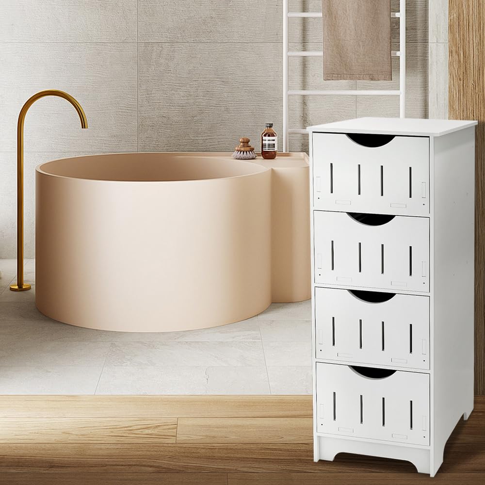 Kedia Armoire Haute pour Salle de Bain - Mini Étagère et Armoire de Rangement (I-30 x 30 x 82 cm)