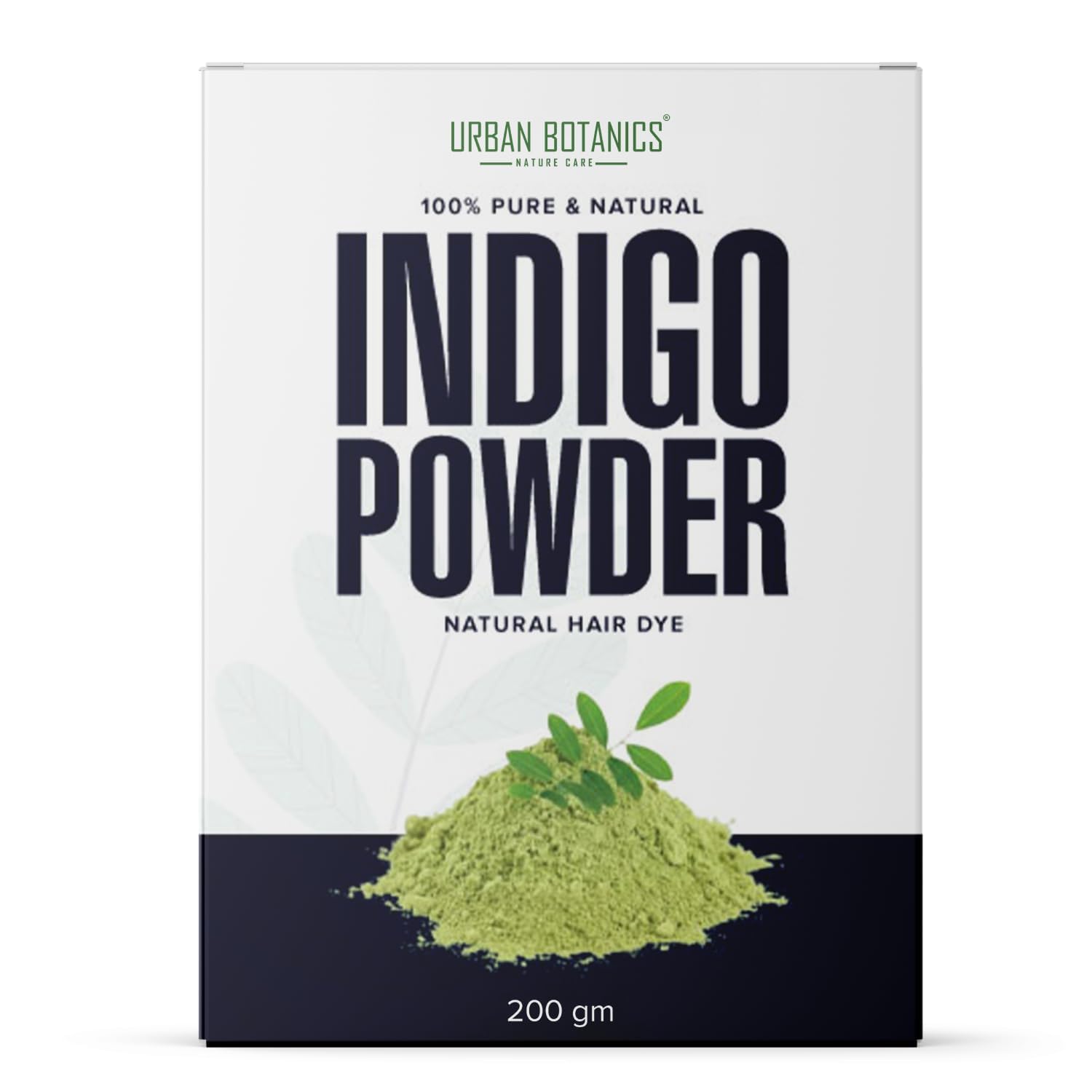 U.r.b.a.n B.o.t.a.n.i.cs 100% Pure & Natural Indigo Powder|Ammonia Free| Artificial Colour Free| Paraben Free| Preservative Free| Natural Hair Dye, 200 gm
