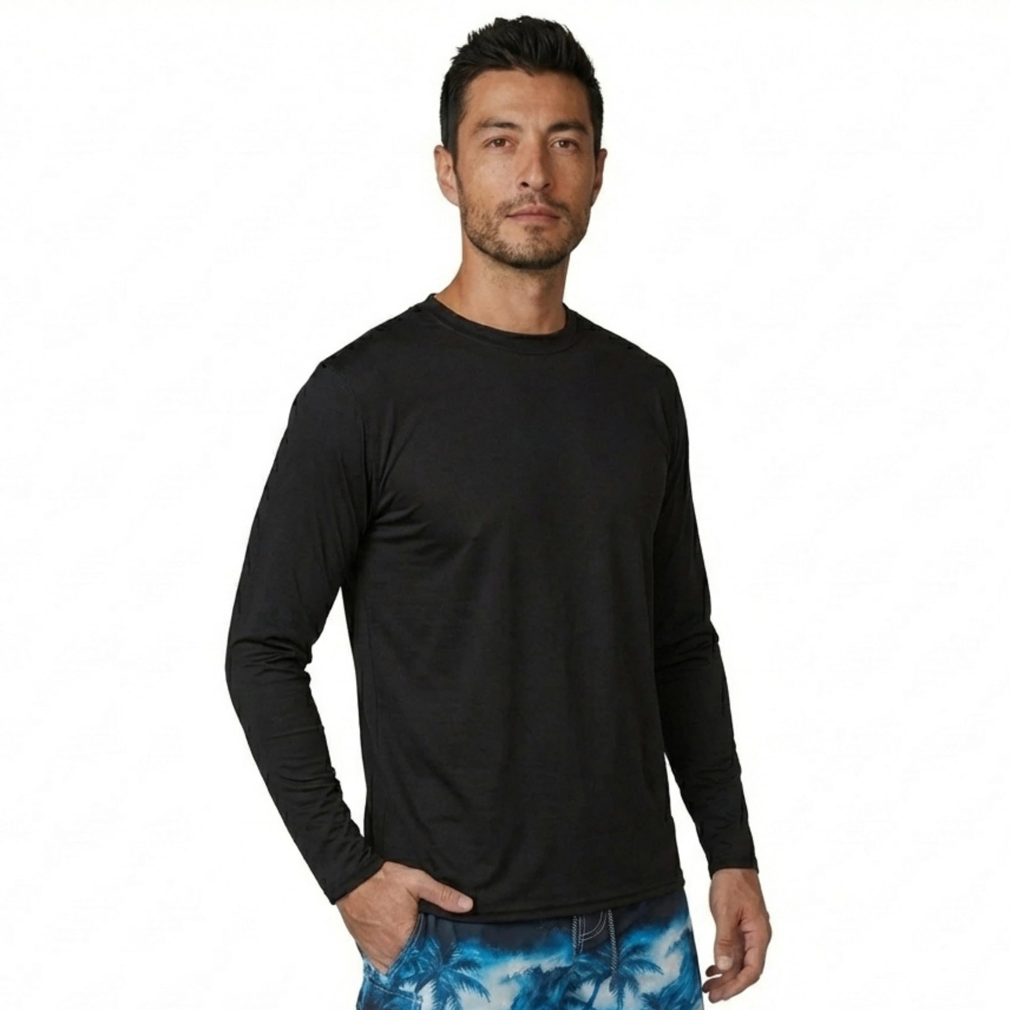 Men’s UPF 50+ Long Sleeve Sun Shirt Quick-Dry UV Protection Rash Guard for Fishing, Hiking Swimming & Outdoor Sports
