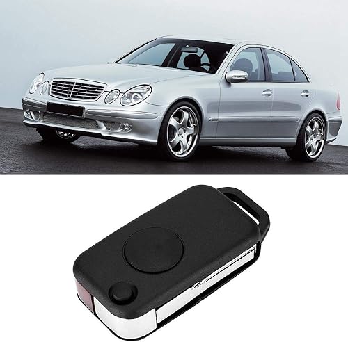 Miniatura 2 de Aramox Funda para llavero con tapa de 1 botón, funda para llavero remoto para Benz Class 1984-2004