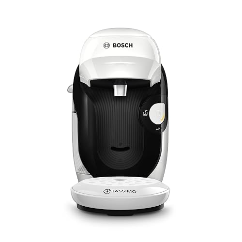Bosch Cafetera multibebida Tassimo Happy Friendly, Hasta 70 bebidas, OneTouch, Preparación individual, Diseño compacto, Intellibrew, Blanco, TAS114E