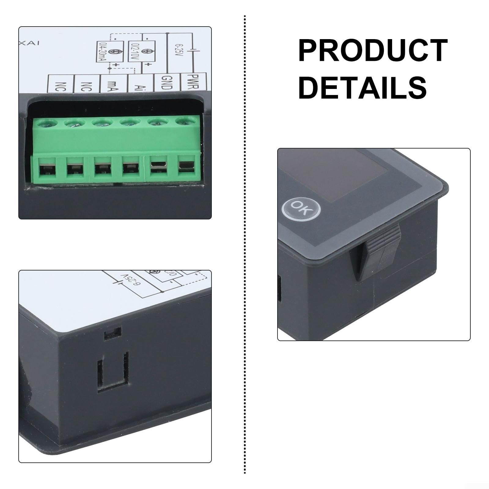 Display digitale per indicatore di ingresso analogico 0-10V 4-20mA, convertitore di segnale industriale con gamma programmabile, dispositivo di processo per lettore di corrente di tensione, display
