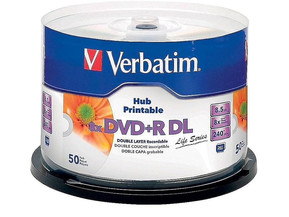 500G K557/R 8GB DVD 無線 Bluetooth Amazon.com: Verbatim DVD+R DL 8.5GB 8X with Branded Surface