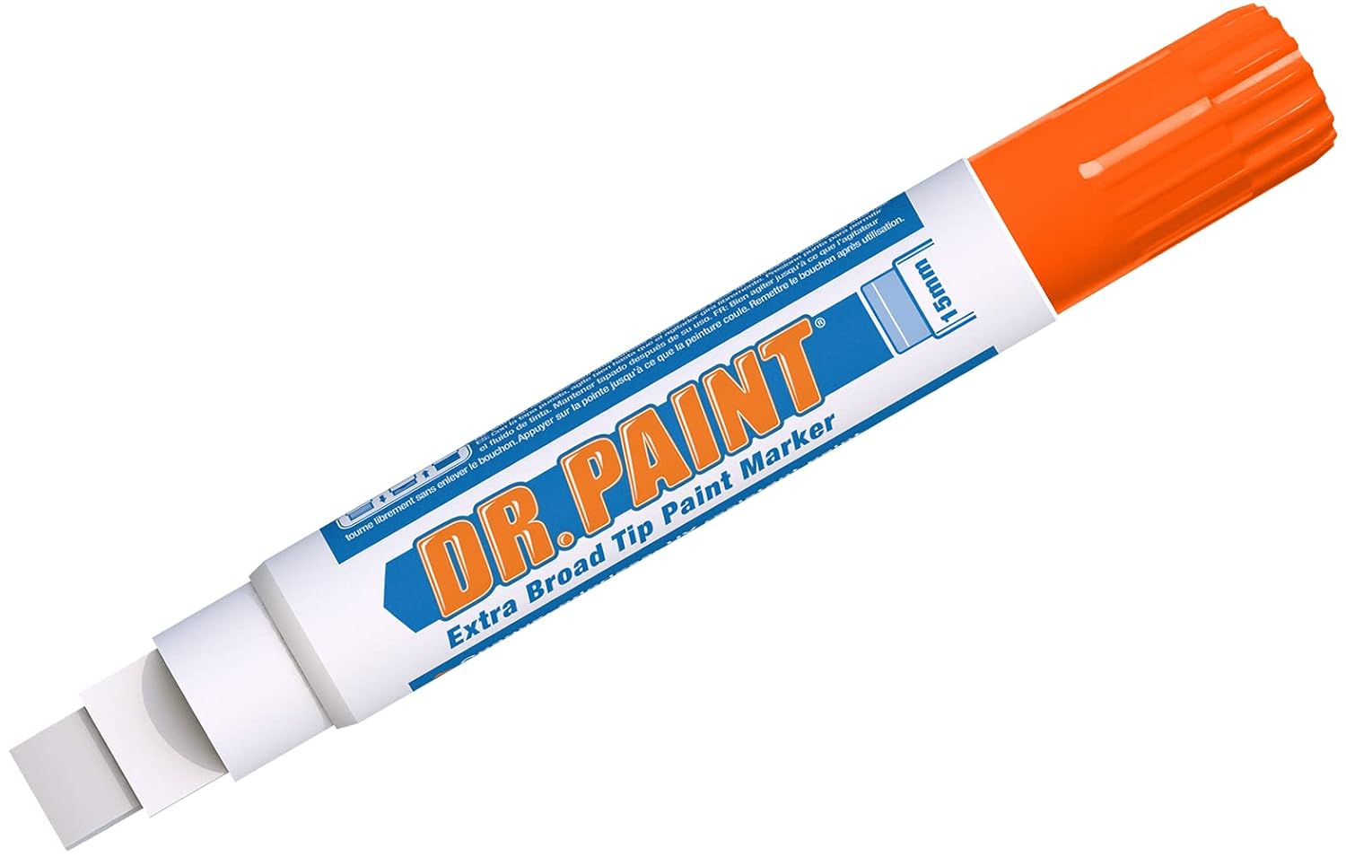 U-Mark DR. Paint Extra Large Paint Marker, 15 mm Tip, Orange (Pack of 6) 10887