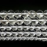 Cuentas sueltas de cuarzo transparente con cristales agrietados Bs, piedra palomitas de maíz, hebra de 15', 6, 8, 10 y 12 mm, tamaño de selección: Q5-8 mm, 45 a 48 unidades