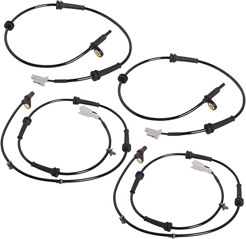 Miniatura 1 de ENA Juego de 4 sensores de velocidad de rueda ABS para conductores de pasajeros delanteros y traseros, compatibles con Nissan Rogue X-Trail 2008