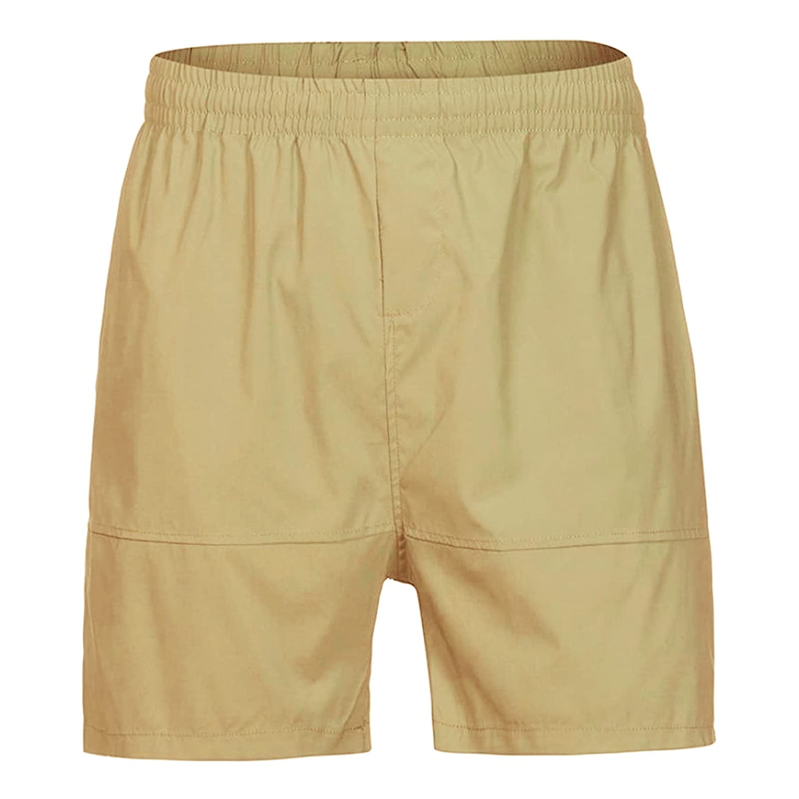 Maiyifu-GJ Men's Workout Sports Shorts Quick Dry Lightweight Running Gym Shorts Casual Summer Beach Swim Trunks with Pockets (Khaki,Large)