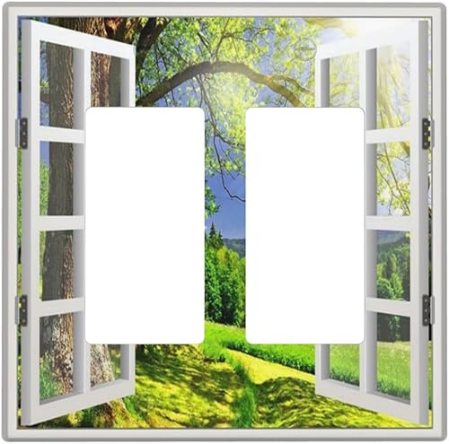 Miniatura 21 de Interruptor de Luz Cove Silla de Playa Paisaje Marino Océano Azul Placa de Pared de 3 Posiciones Placa de Interruptor de Luz Triple Palanca Costera