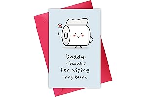 Lovely First Fathers Day Card for Daddy Papa from Baby Girl or Boy