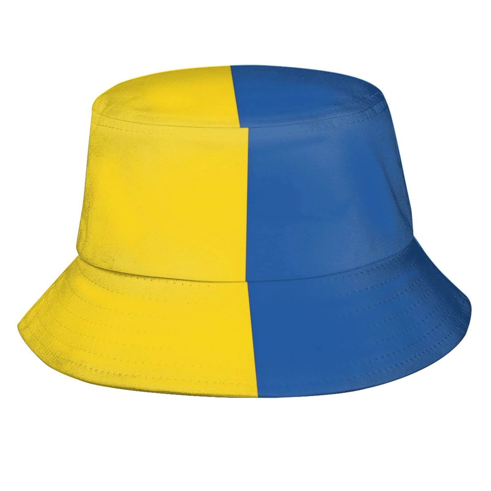Fjqwklf Unisex As Pic Flag Of Ukraine Bucket Hat Blue And Yellow Fisherman Cap Packable Sun Hat For Women Men Women,Men,Girls,Boys